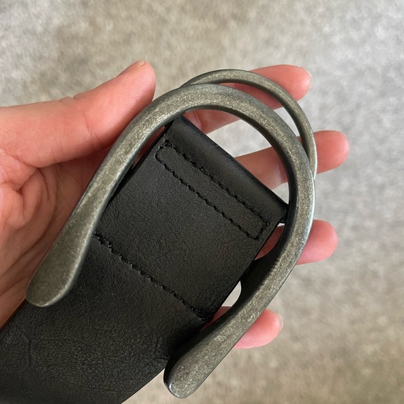 Free People Accessories - Free People Black Belt with Silver Hardware